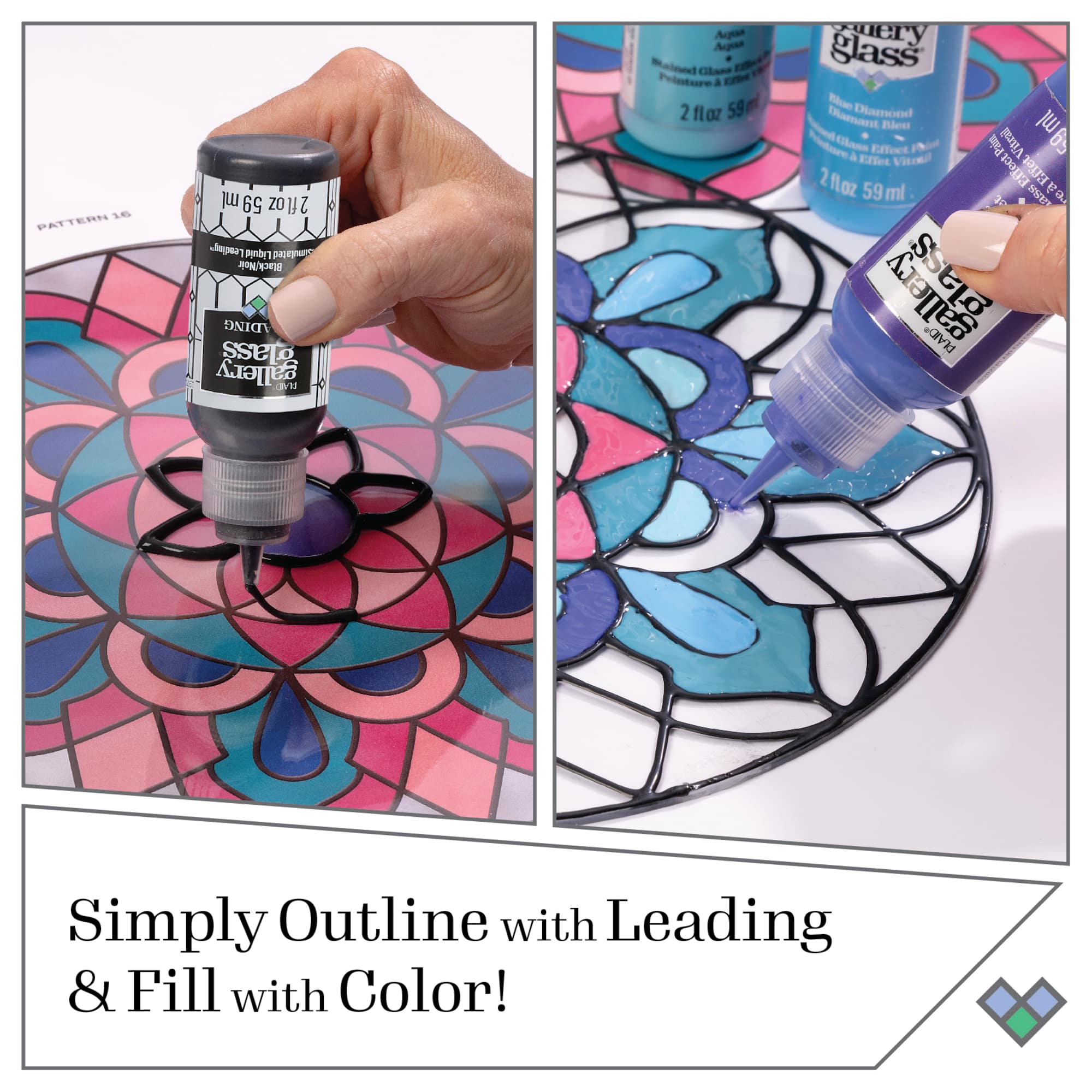 Plaid® Gallery Glass® Pastels Stained Glass Painting Kit